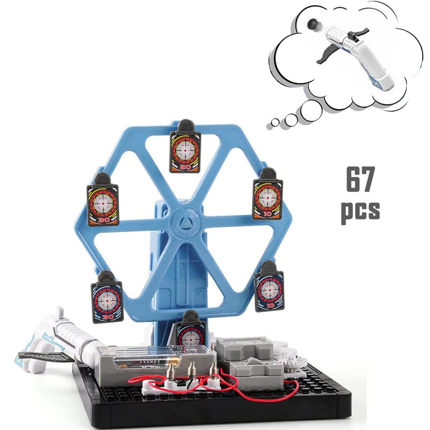 STEM Toys - Mechanical Shooting Target Science Kit for Kids 8+ - DIY Project, Educational Learning, and Scientific Tool - Ideal for Boys and Girls